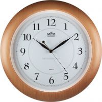 Nástěnné plastové hodiny s imitací dřeva E01.2413