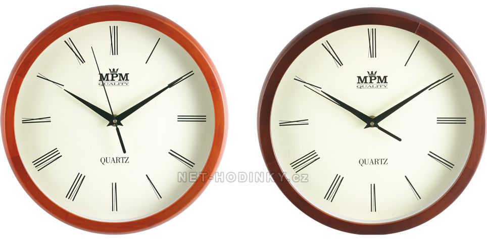 Elegantní dřevěné hodiny s jednoduchým ciferníkem E01.2471 - E01.2471