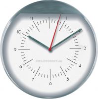 Moderní kovové nástěnné hodiny s decentním ciferníkem E01.2481