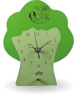 Krásné dřevěné nástěnné hodiny pro děti ve tvaru stromečku E01.2507
