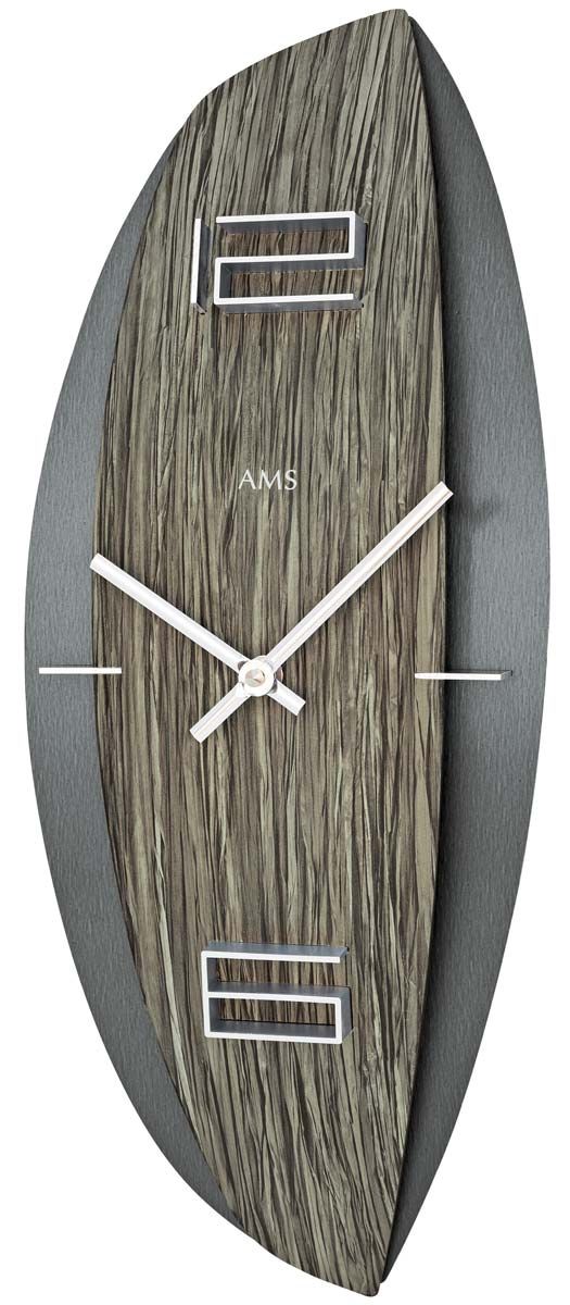 Designové nástěnné hodiny oválné ams 9600