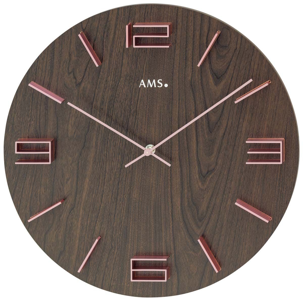 Nástěnné hodiny design kulaté ams 9591