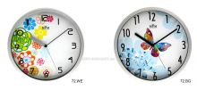 Stříbrné plastové hodiny s motivem jara E01.3086 | E01.3086, E01.3086