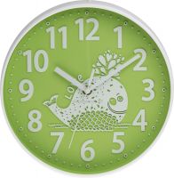 Decentní nástěnné hodiny pro děti s velrybou v zelené i modré barvě E01.3229 - E01.3229