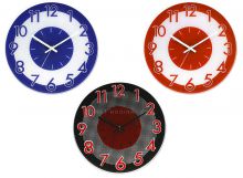 Originální barevné nástěnné hodiny s plynulým chodem E01.3234