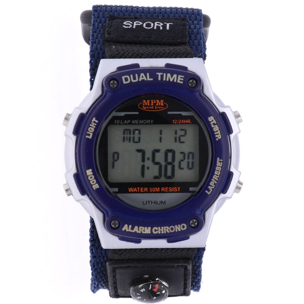 Digitální hodinky s ukazatelem data, alarmem, stopkami a podsvíceným displayem 134-D99479GUZ603001 134-D99479GUZ603001