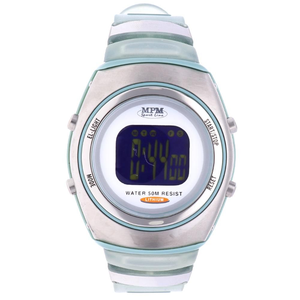 Digitální hodinky s ukazatelem data, alarmem, stopkami a podsvíceným displayem 42-D61369G5ZU0Z001