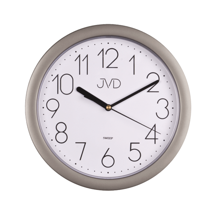 Nástěnné hodiny JVD HP612.7 kulaté hodiny stříbrná