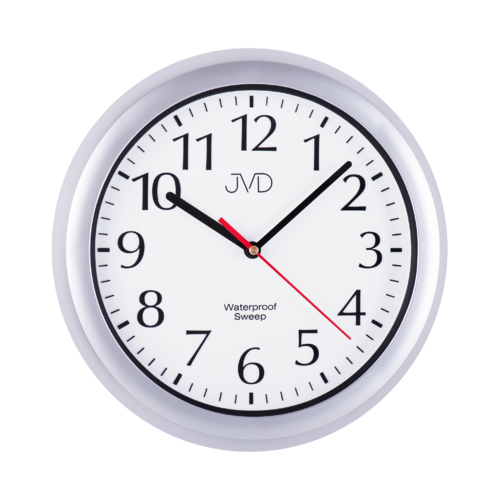 Saunové hodiny JVD quartz SH495.1 kulaté hodiny stříbrná barva SKLADEM