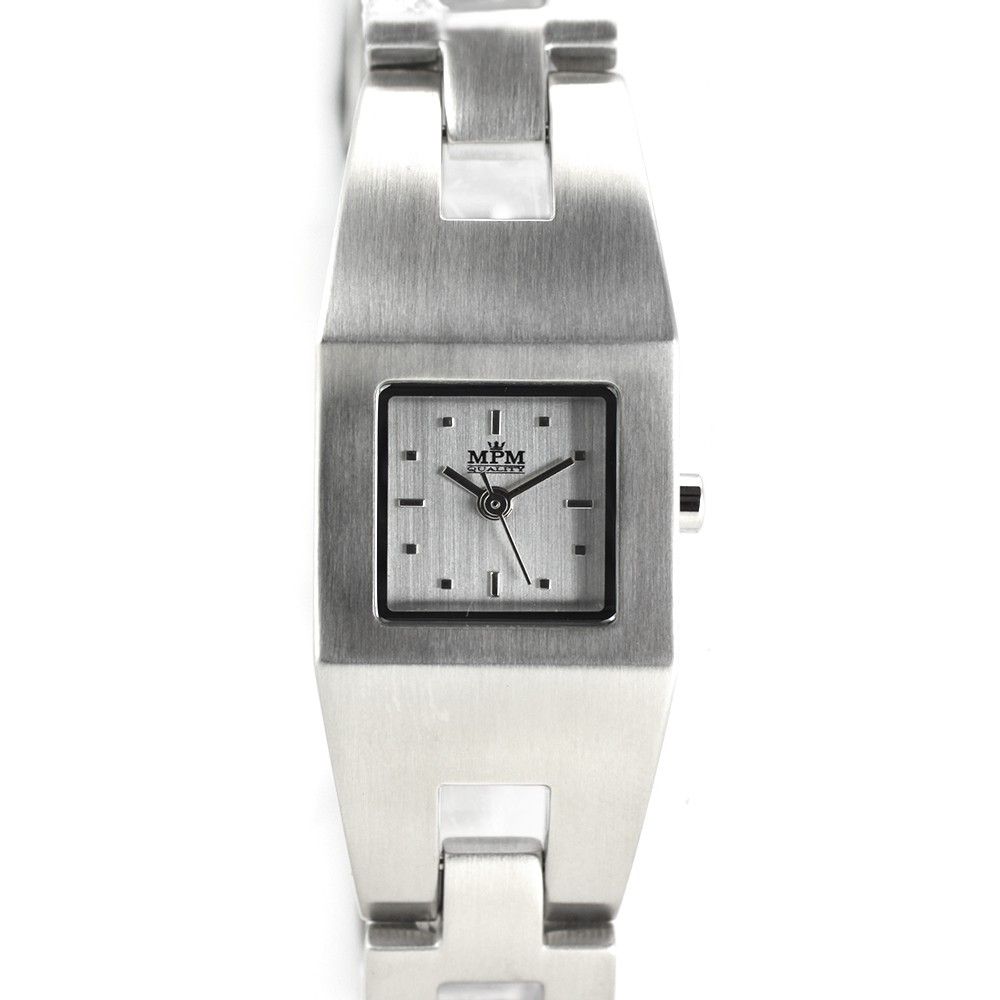 Dámské hodinky z ušlechtilé oceli se stříbrným číselníkem W02M.10360