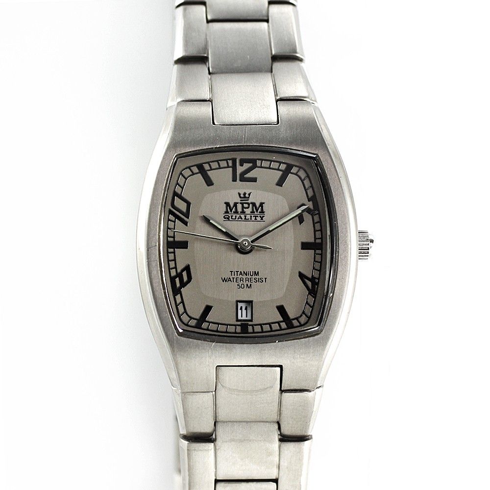 Dámské titanové hodinky s černým ciferníkem a datumem W02M.10346 W02M.10346.A