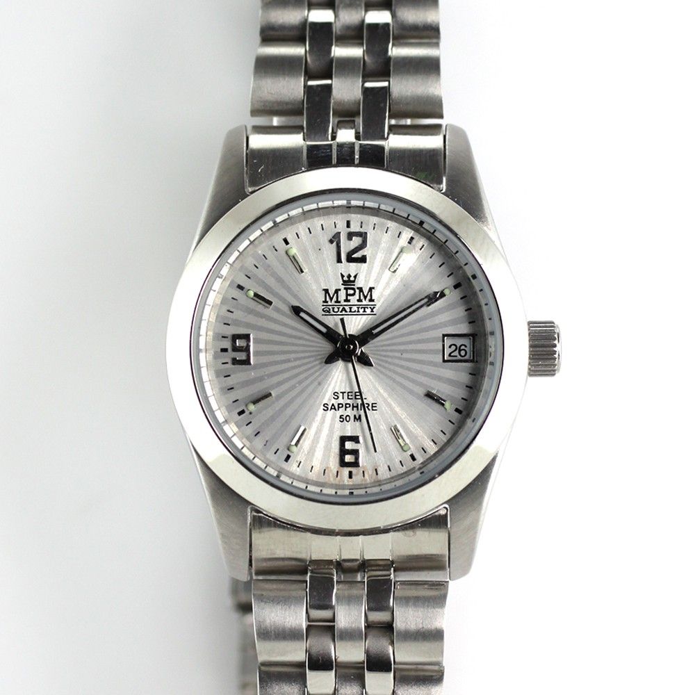 Elegantní dámské nerezové hodinky s ukazatelem datumu W02M.10433