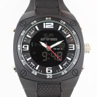 Mohutné sportovní hodinky na silikonovém řemínku s kombinovaným číselníkem W01M.10610 - W01M.10610.E