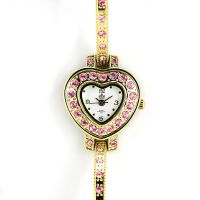 Dámské hodinky ve tvaru srdce po obvodu zdobené zirkony w02m.10643 - W02M.10643.C