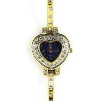Dámské hodinky ve tvaru srdce po obvodu zdobené zirkony w02m.10643 - W02M.10643.G