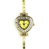 Dámské hodinky ve tvaru srdce po obvodu zdobené zirkony w02m.10643 - W02M.10643.D