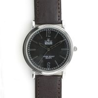 Elegantní hodinky klasického vzhledu na hnědém koženém řemínku W03M.10667