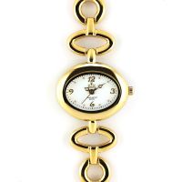 Jemné dámské hodinky oválného tvaru s bílým číselníkem W02M.10565