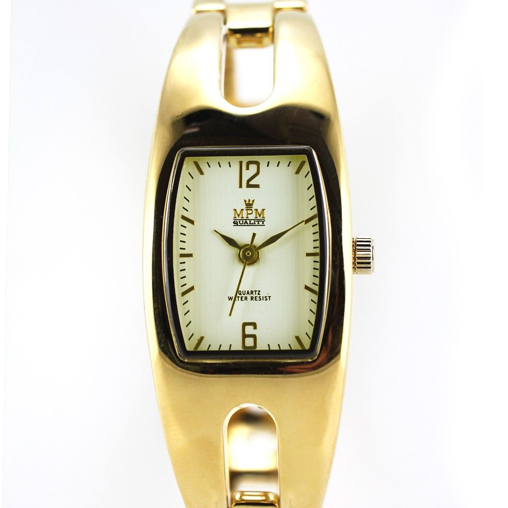 Náramkové zlaté hodinky s pevným řemínkem W02M.10600 W02M.10600.A
