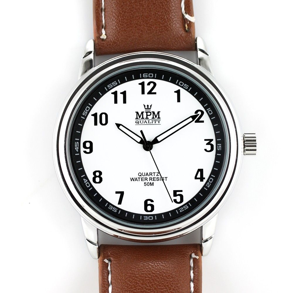 Pánské klasické hodinky s luminiscenčními ručičkami na černém řemínku W01M.10584 W01M.10584.G