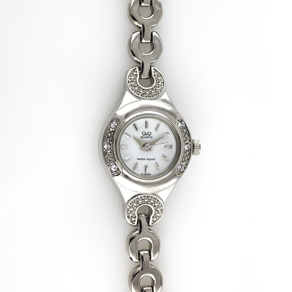 Společenské hodinky zdobené kamínky s bílým quartz číselníkem W02Q.10730 W02Q.10730.A