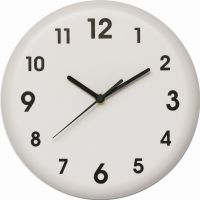 Jednoduché nástěnné hodiny bez rámu MPM E01.3691 v bílé barvě