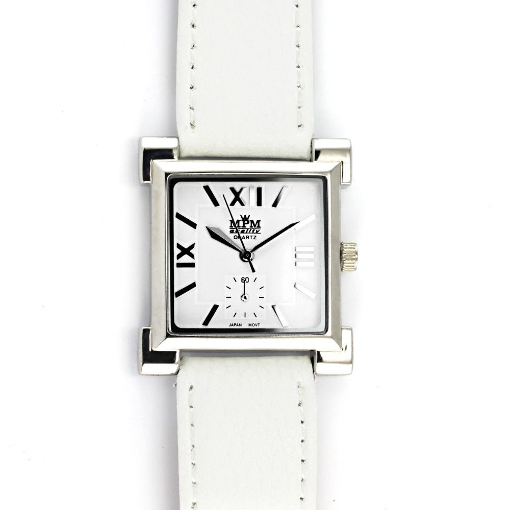 Moderní hodinky s koženým řemínkem v černém provedení W03M.10912 W03M.10912.A