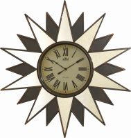 Zajímavé nástěnné hodiny s římskými číslicemi a zrcadly E01.3682 - E01.3682