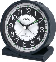 Analogový budík plastový černý/šedý PRIM Alarm Gentleman - C01P.3798.9290.A  šedá