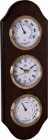Dřevěné nástěnné hodiny s teploměrem a vlhkoměrem E06.3894 | E06.3894, E06.3894