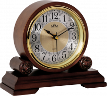 Dřevěné stolní hodiny se zdobeným ciferníkem E03.3891 | E03.3891