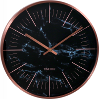 Kovové nástěnné hodiny v moderní rose barvě E01.3945