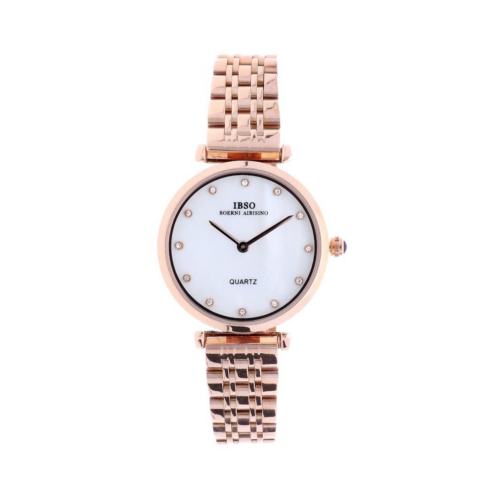 Módní dámské hodinky s perleťovým ciferníkem zdobeným zirkony W02N.11178 W02N.11178.A