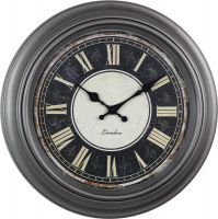 Retro nástěnné hodiny MPM E01.3879 v šedé barvě