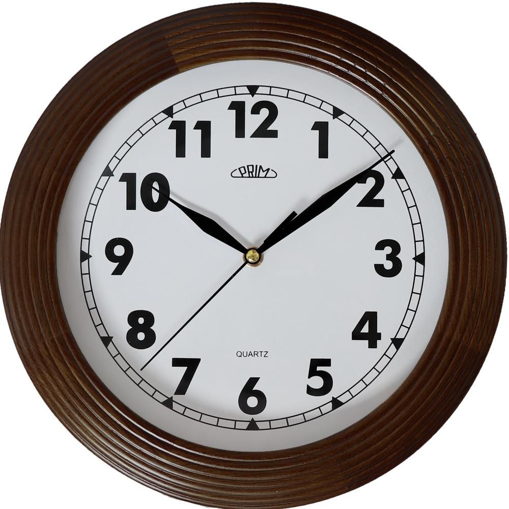 Klasické dřevěné hodiny PRIM s arabskými číslicemi E07P.3975 E07P.3975.50
