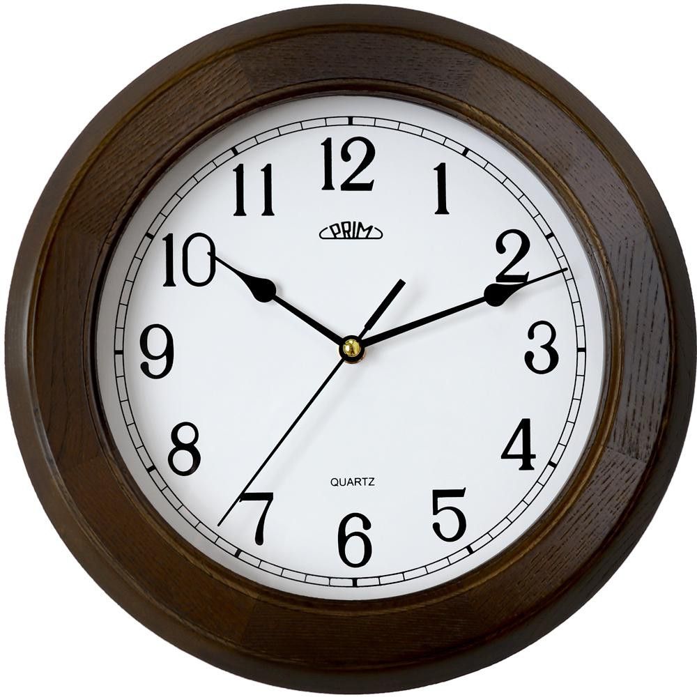 Klasické dřevěné hodiny PRIM s arabskými číslicemi E07P.3974 E07P.3974.50