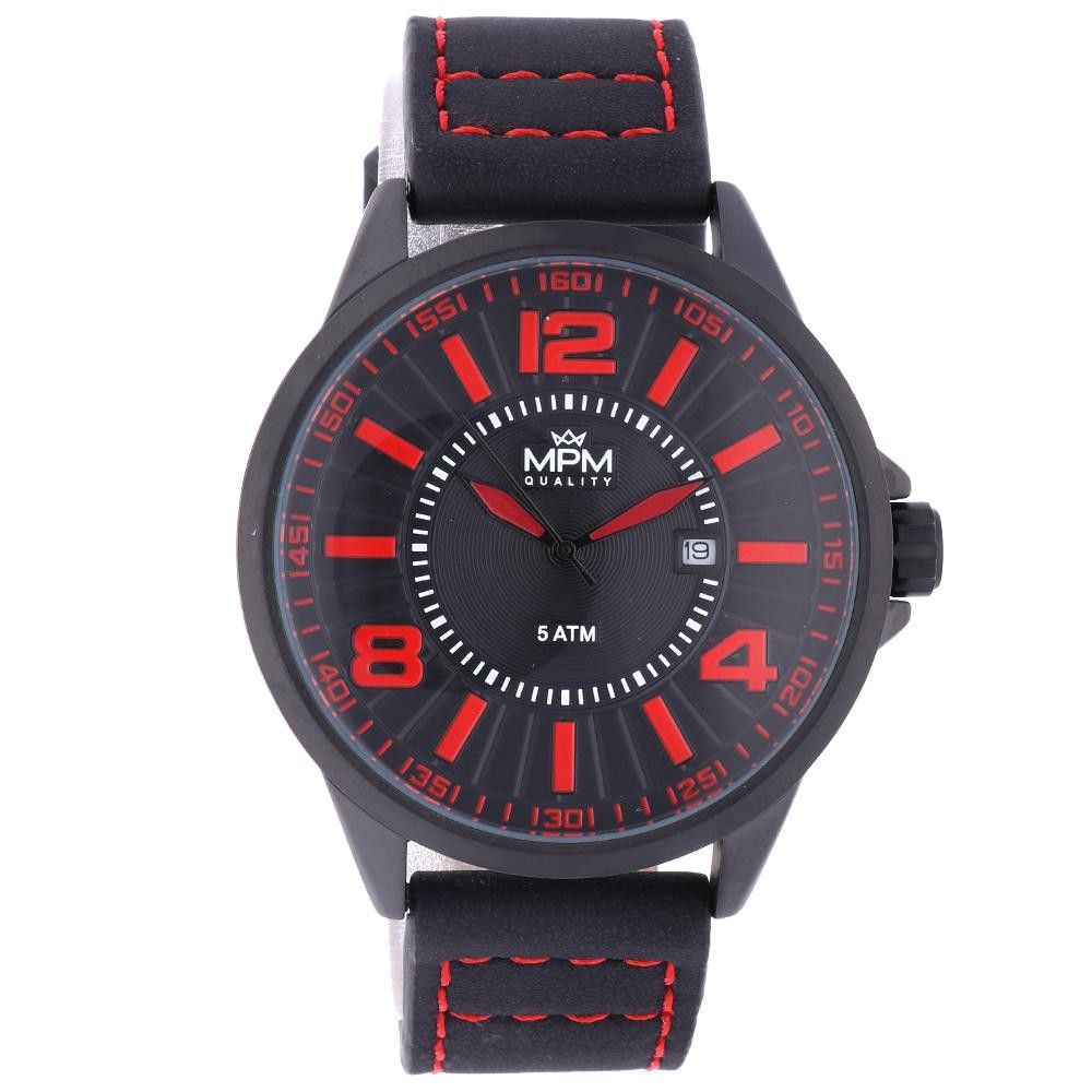 Populární pánské sportovní hodinky MPM se stylovým koženým pilot řemínkem. Barevné kombinace pro všechny trendy muže. W01M.11275 MPM Sport 11275.A