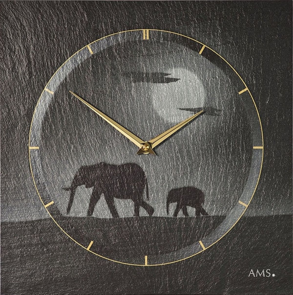 nástěnné hodiny slon břidlice