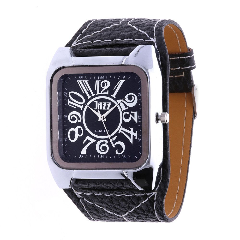 Retro pánské hodinky s koženým řemínkem W01V.11164