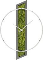 Designové nástěnné hodiny kulaté velké ams 9605 zelená mech
