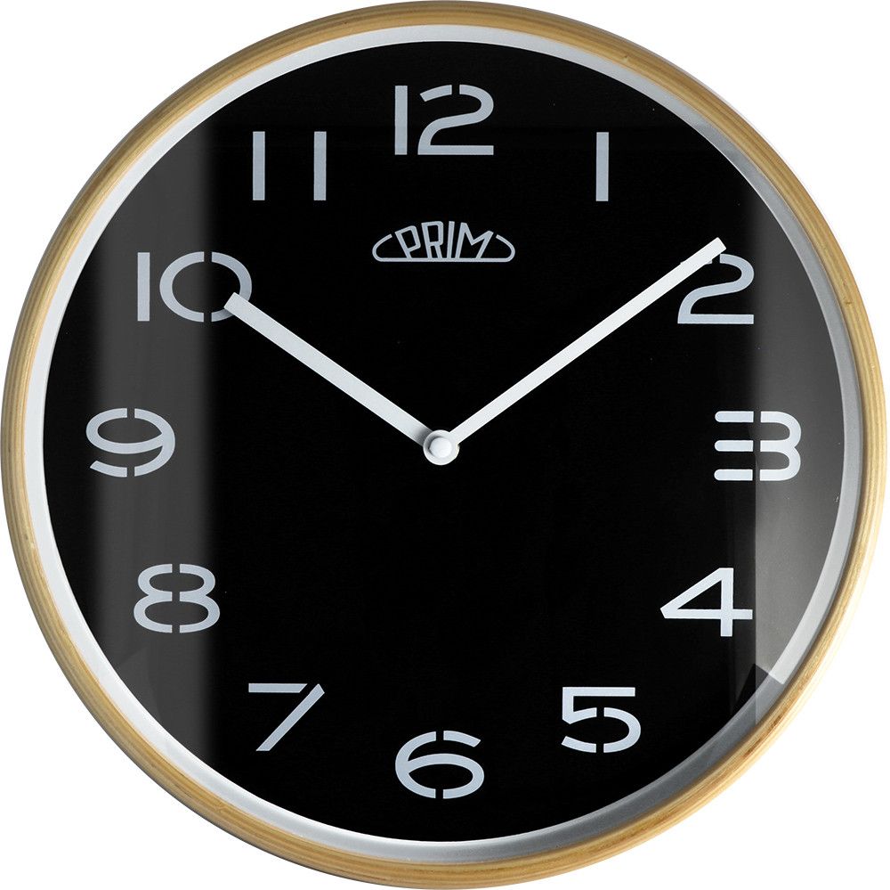 Nástěnné dřevěné hodiny PRIM Woody kombinují retro a moderní styl E01P.4048 Nástěnné hodiny PRIM Woody