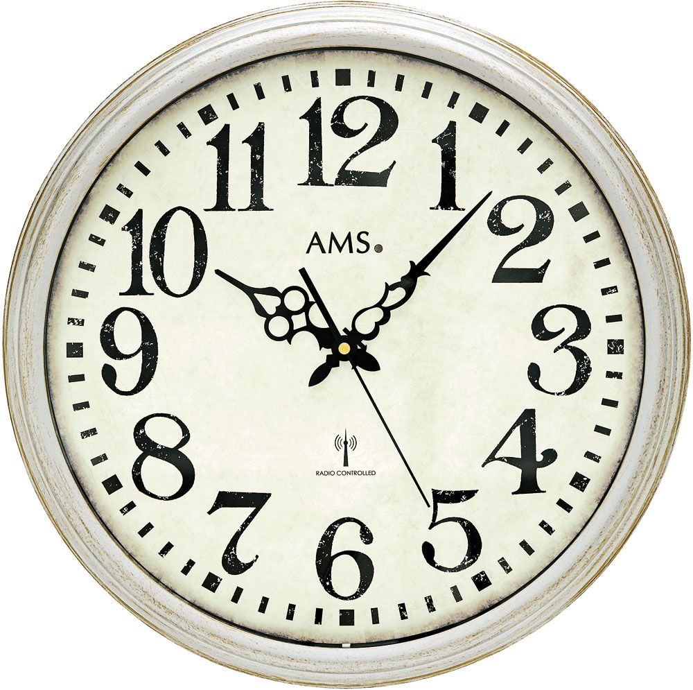 Designové nástěnné hodiny 5559 velké kulaté stříbrná barva