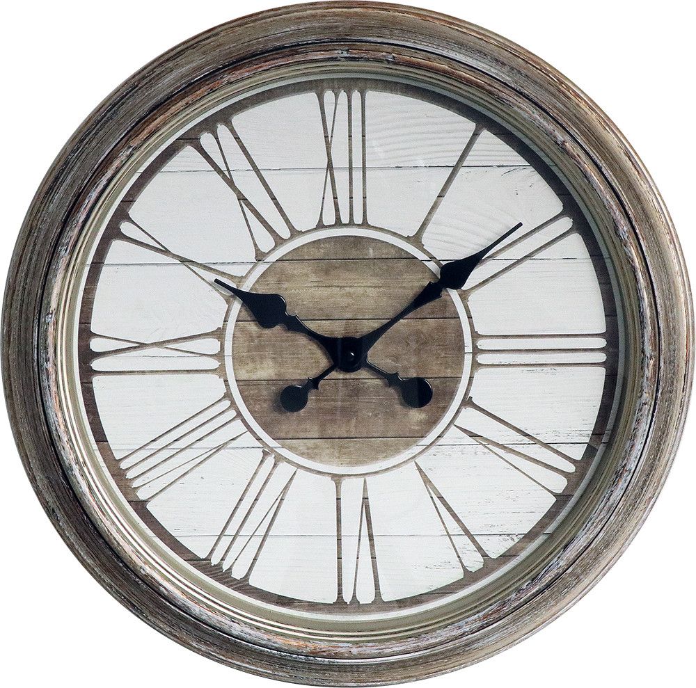 Retro nástěnné hodiny s římskými číslicemi skladem E01.3828