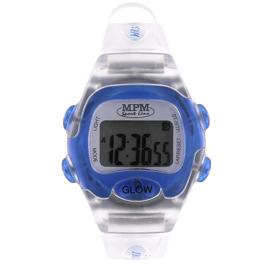 Digitální hodinky s ukazatelem data, alarmem, stopkami a podsvíceným displayem 56-D61327LTT602004 56-D61327LTT602004