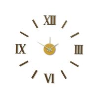 Nový originální design nástěnných nalepovacích hodin. Plně tvarované číslice a indexy v luxusní stříbrné barvě. Hodiny mají plynulý chod E01.3770