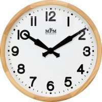 Dřevěné nástěnné hodiny s jednoduchým ciferníkem E07.3662