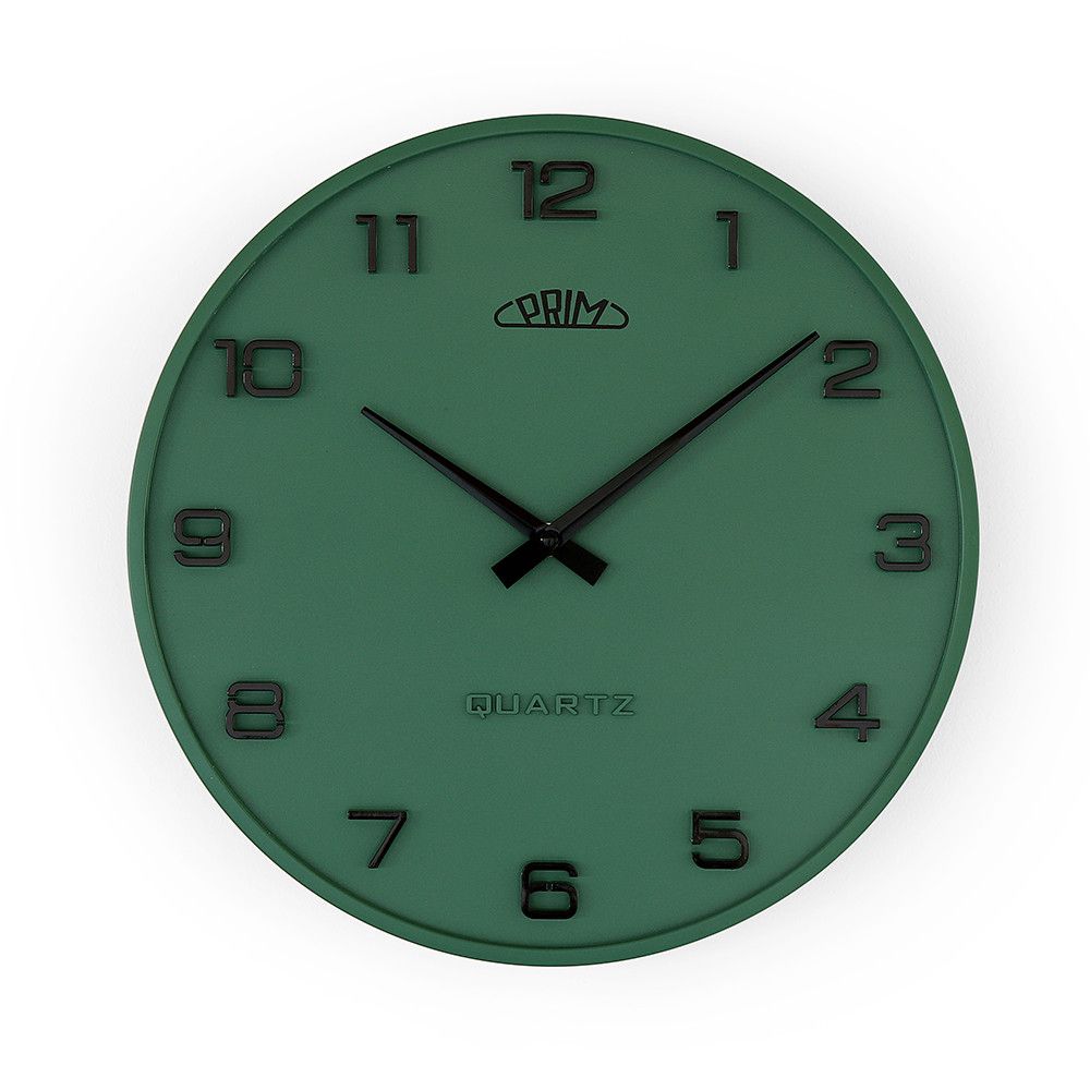 Nástěnné plastové hodiny PRIM Bloom II kombinují retro a moderní jednoduchý styl. Na číselníku jsou arabské číslice, které jsou v 3D provedení. Tyto hodiny mají vypouklé sklo, které Nástěnné hodiny PRIM Bloom II - B