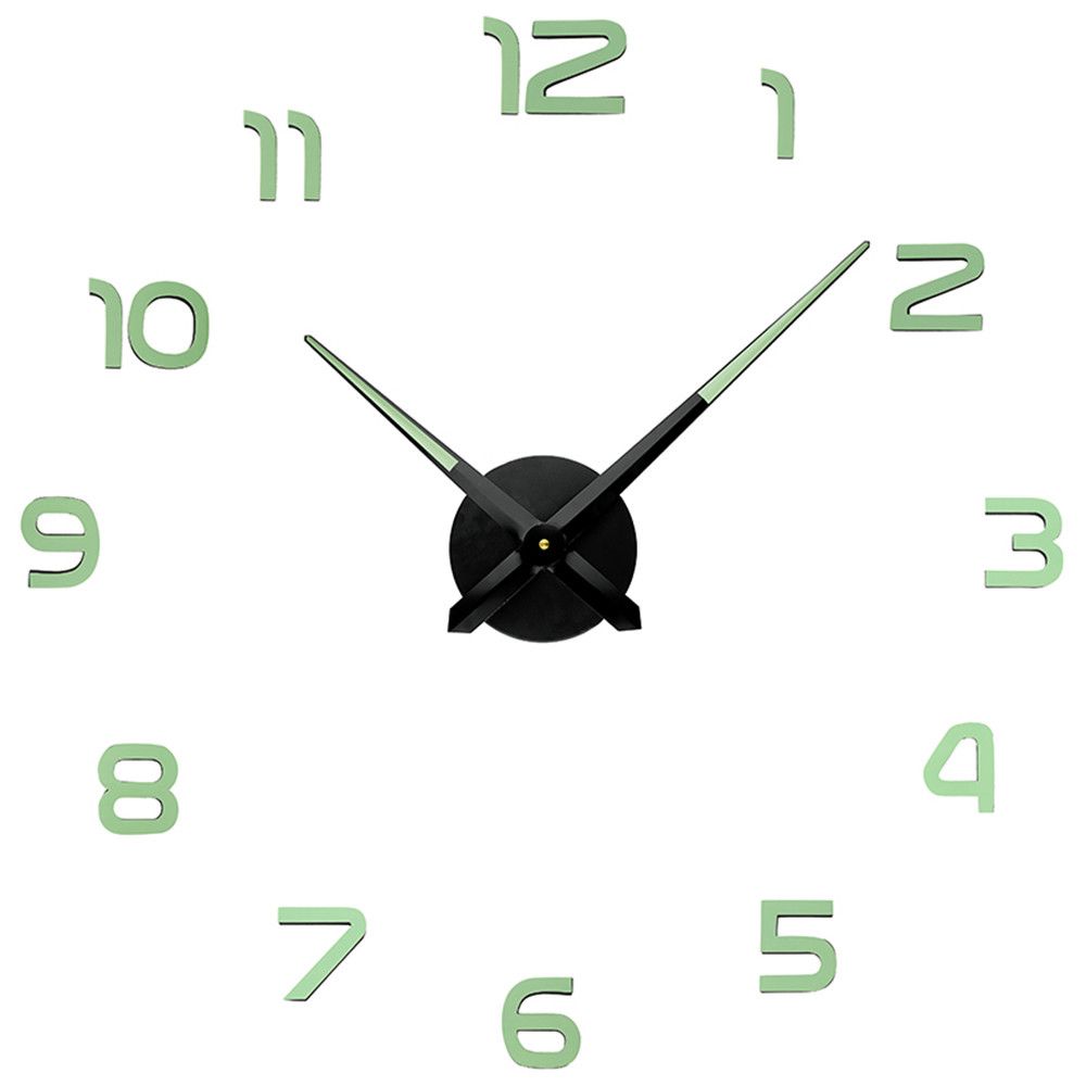Nástěnné nalepovací hodiny PRIM Luminiferous I s možností úpravy velikosti od ∅ 600 mm až po ∅ 1 200 mm. Tyto hodiny se skládají ze samostatných nalepovacích číslic, které podpoří