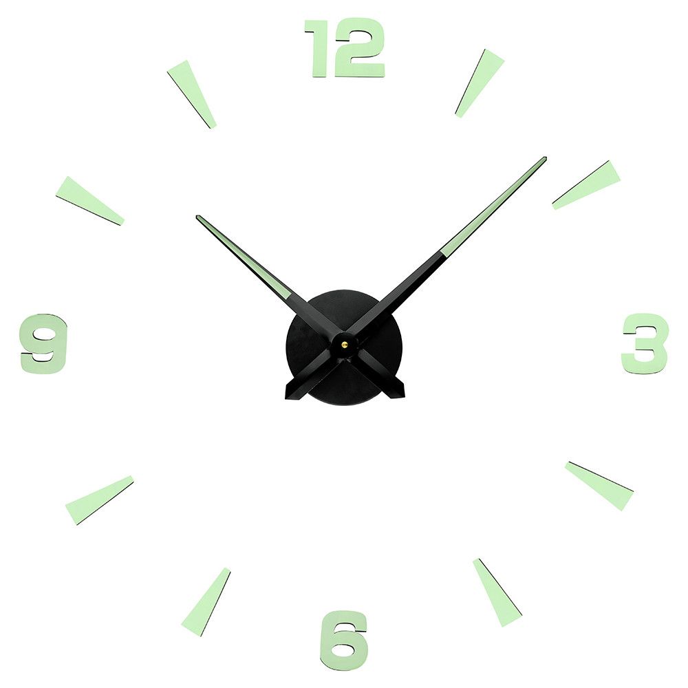 Nástěnné nalepovací hodiny PRIM Luminiferous II s možností úpravy velikosti od ∅ 600 mm až po ∅ 1 200 mm. Tyto hodiny se skládají ze samostatných nalepovacích číslic, které podpoř? - Nalepovací hodiny PRIM Luminiferous II