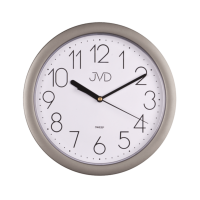 Nástěnné hodiny JVD HP612.7 nástěnné kulaté stříbrné hodiny